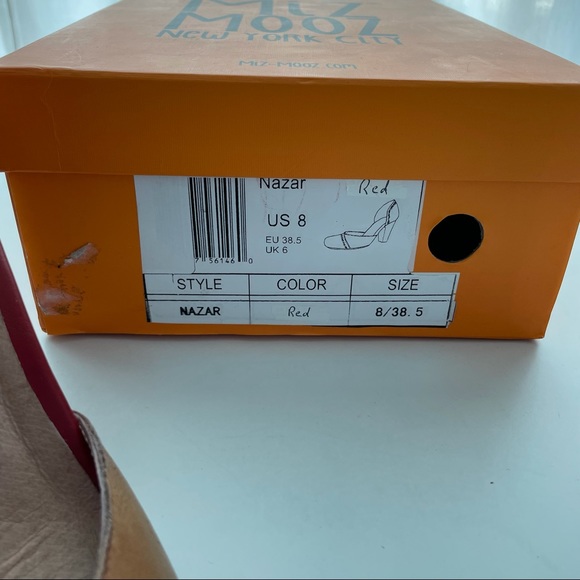 NIB Miz Mooz Nazar Red Heels Size 8 - Picture 6 of 6